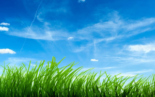 Green field blue sky clouds 76 - free sky wallpaper