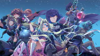 Anime characters group blue sky 18 - a blue sky free wallpaper