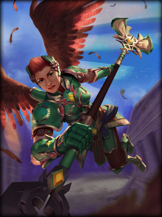 Woman sword wings bird shoulder 2 - epsylon point free wallpaper for mobile