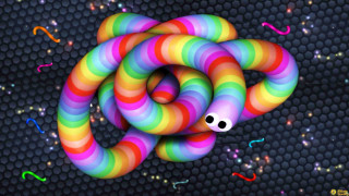 Colorful snake confetti black background - confetti free wallpaper for desktop