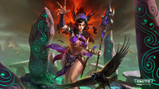 Woman sword bird demon shoulder - free fantasy wallpaper