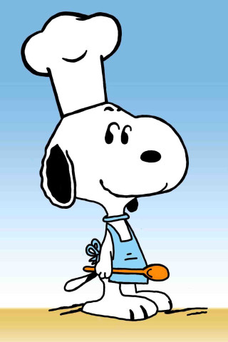 Cartoon dog chef hat blue - charles schulz free wallpaper for mobile