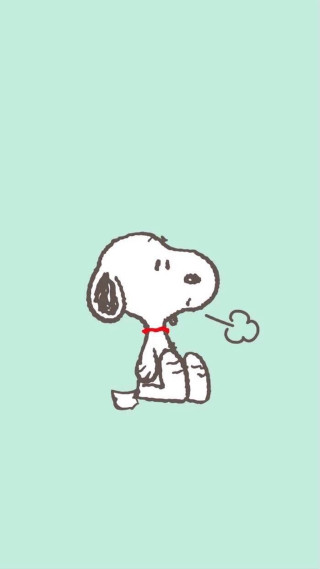 Snoopy dog red collar green - free dogs wallpaper for mobile