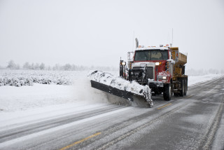 Snowplow winter road snow military - winter free wallpaper