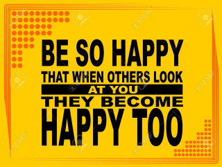 Yellow poster happy quote inspire - they free wallpaper