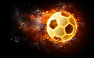 Soccer ball fire smoke trail 2 - andrew robertson free wallpaper