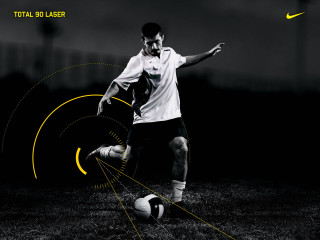 Man kicking soccerball yellowline blackwhite - a man kicking free wallpaper for desktop