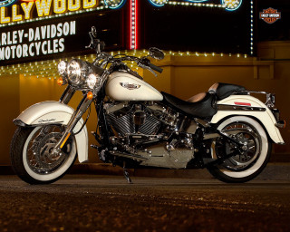 White motorcycle hollywood rides harley - americo makk free wallpaper
