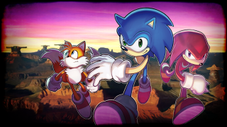 Sonic tails desert sunset cartoon - sonic free wallpaper for desktop