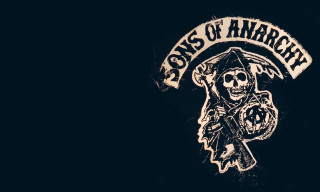 Skull gun banner sons of - back side free wallpaper for desktop