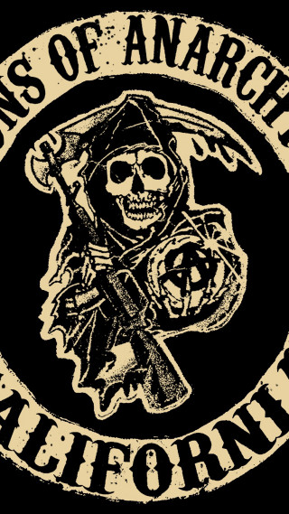 Skull pirate hat sword circle - punk art free wallpaper for mobile
