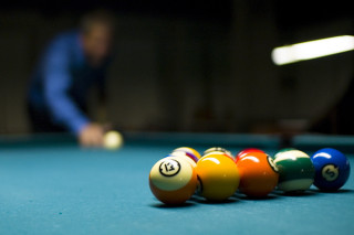 Pool table man playing pool - a pool table free wallpaper