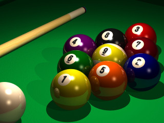Pool table eight balls cue - a pool table free wallpaper
