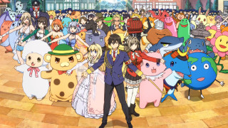 Woman anime crowd microphone standing - a microphone free wallpaper