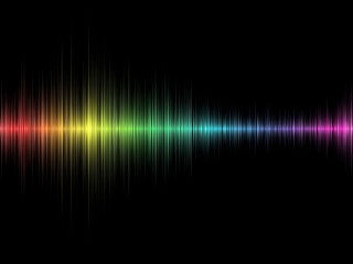 Colorful sound wave black background 2 - smooth gradient free wallpaper