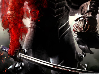 Man black suit sword red 2 - a red flame free wallpaper