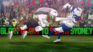 Cartoon soccer player kicking ball - a ball in front free wallpaper