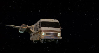 Large truck flying night stars - a large truck free wallpaper