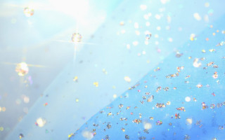 Blue star sky hologram bubble - anamorphic len free wallpaper
