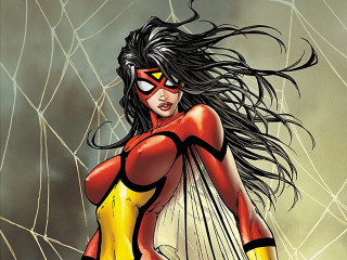 Woman yellow black costume spider 2 - costume free wallpaper