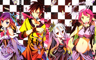 Anime girls checkered wallpaper group - madhouse free wallpaper for desktop