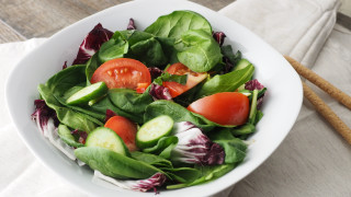 Salad vegetables white bowl food - a white bowl free wallpaper