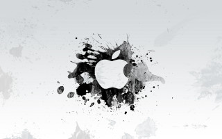 Apple logo white background black - an apple logo free wallpaper