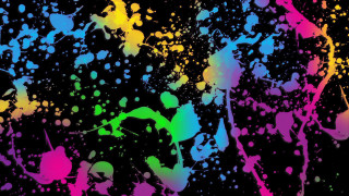 Colorful paint splatters black background 4 - graffiti paint free wallpaper