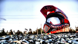 Helmet goggles rocks gravel sunlight - a helmet and goggles free wallpaper