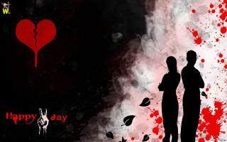 Couple heart shaped balloon black - balloon free wallpaper