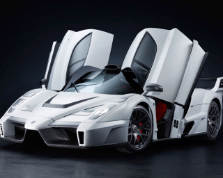White sports car doors open - its door free wallpaper