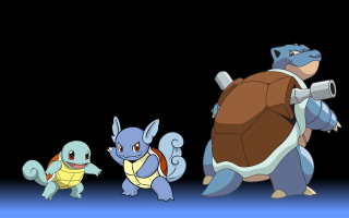 Pokemon group walking dark background - a black background behind them free wallpaper