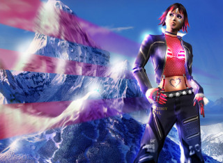 Eve rider holography mountain flag - a flag in the background free wallpaper