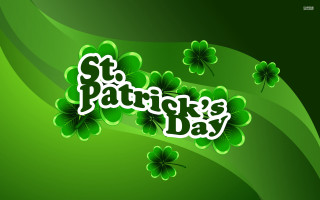 Stpatricksday shamrocks clovers white message - charles mcauley free wallpaper