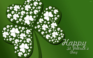 Green shamrock white shamrocks happy - charles mcauley free wallpaper