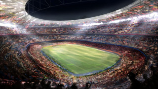Stadium soccer game night crowd - a large stadium free wallpaper