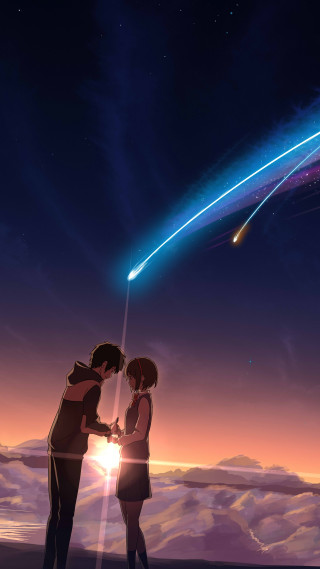 Couple shooting star bright light - a sky free wallpaper for mobile
