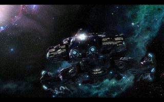Spaceship galaxy stars dust brightlight - the ship free wallpaper
