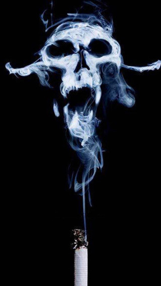 Cigarette skull smoke foreground image - a cigarette free wallpaper for mobile