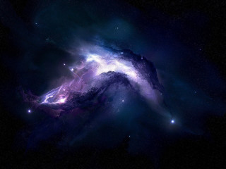 Colorful space large star center - nebula free wallpaper