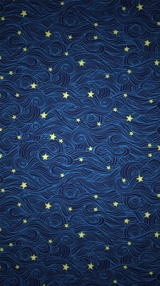 Blue background stars waves sky - the left side of the image free wallpaper