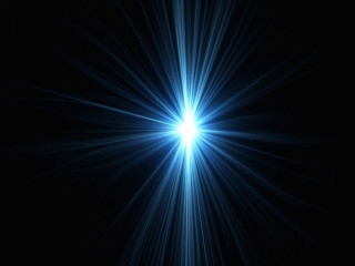Bright blue star burst black - len free wallpaper