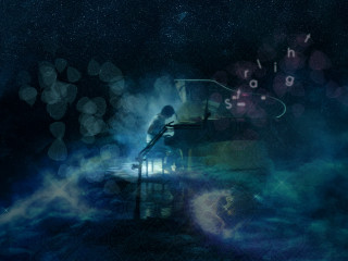 Man bench dark blue background - adrian zingg free wallpaper for desktop