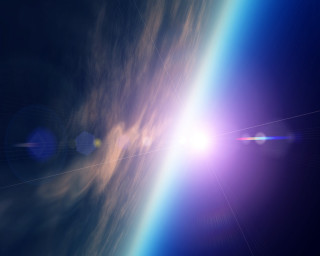 Bright blue purple background light - a bright light in the middle of it free wallpaper