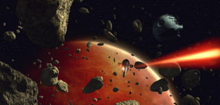 Red planet star astronaut moon - a red planet free wallpaper