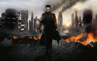 Man trench coat city fire - a man in a trench coat free wallpaper