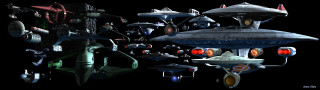 Futuristic objects showcase image display - a spaceship free wallpaper