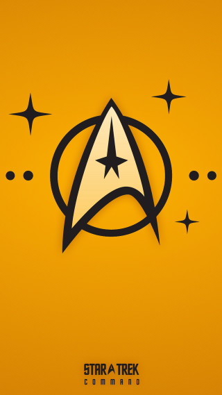 Star trek logo yellow background 2 - a star trek logo free wallpaper for mobile