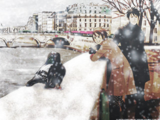 Couple river bird bridge background - a river free wallpaper