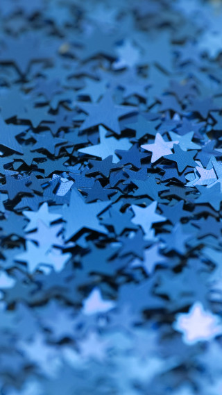 Blue background stars different sizes 2 - free stars wallpaper